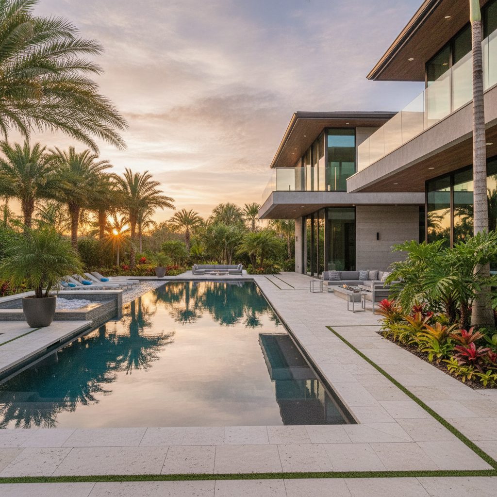 Infinity-edge pool and sun shelf, Windermere